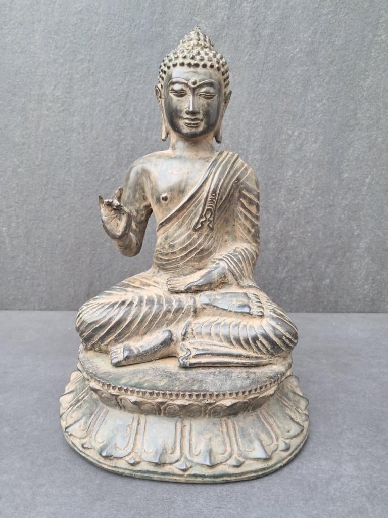 Bronzen beeld/Boeddha/Vitarka Mudra/Azië, Ophalen of Verzenden, Nieuw