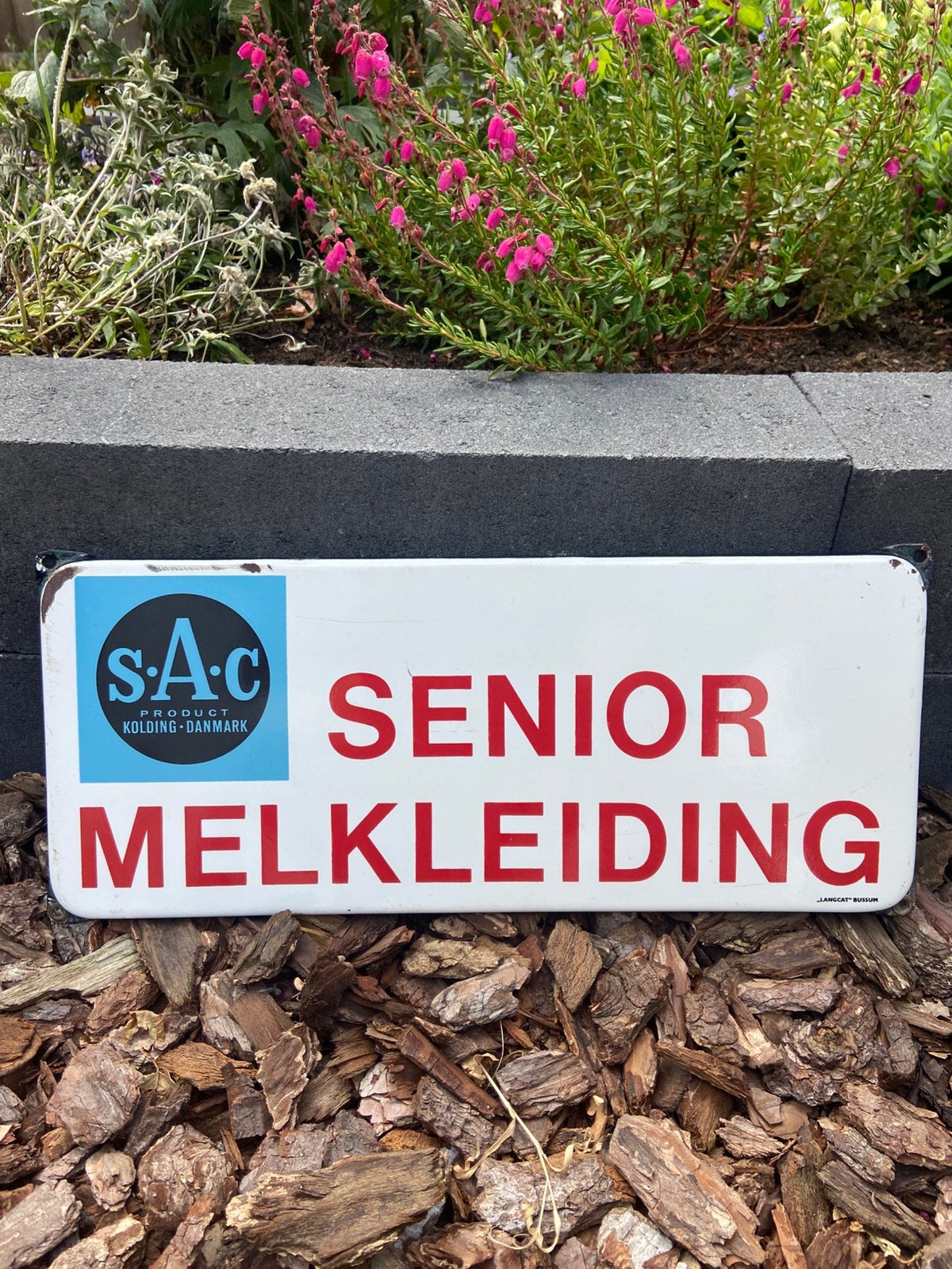 Emaile bord SAC melk leiding, Ophalen of Verzenden, Zo goed als nieuw, Reclamebord