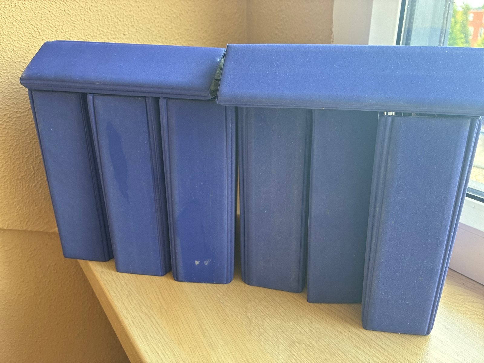 8x Blauwe Insteekalbums voor Foto's - Gebruikt, Blauw, Gebruikt, Ophalen of Verzenden, Met insteekhoezen
