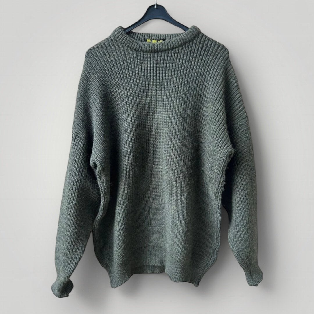 Barbour Fisherman Wollen Trui Sweater Made UK, Ophalen of Verzenden, Zo goed als nieuw, Maat 52/54 (L), Groen