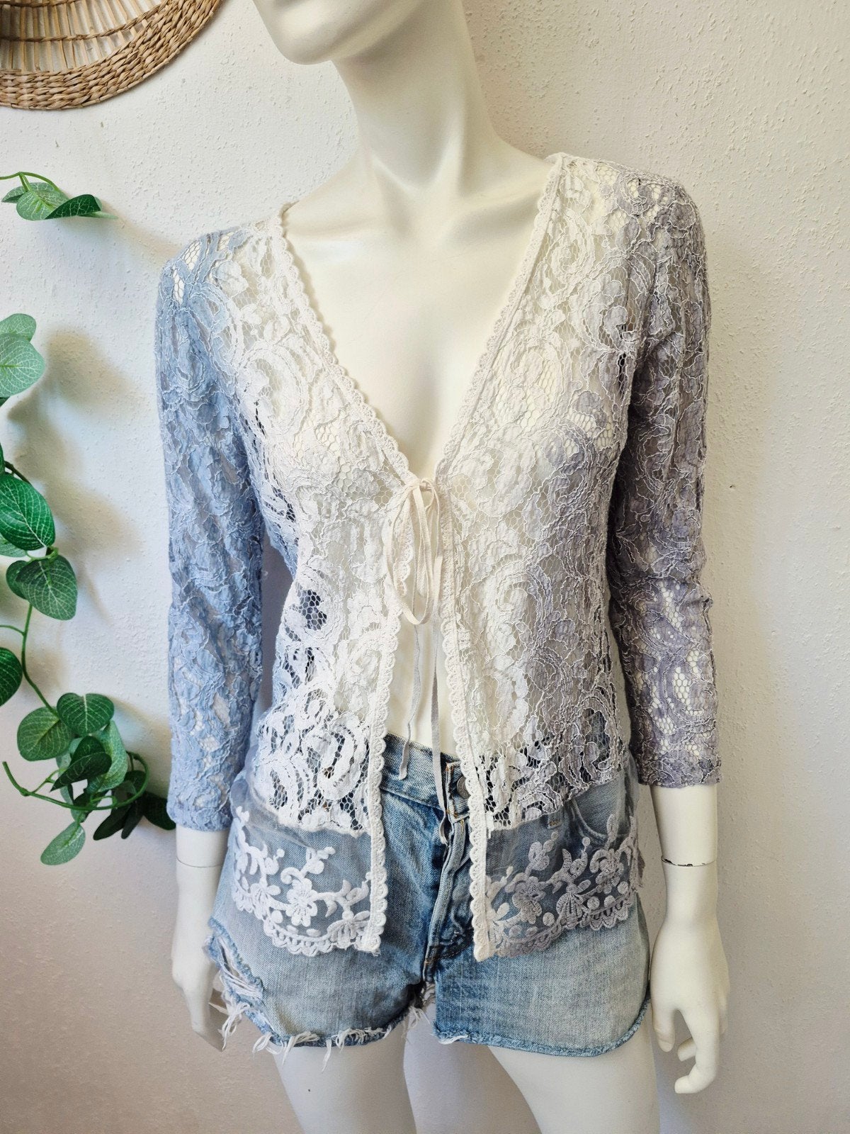 Vintage dreamy/fairy kanten top M, Maat 38/40 (M), Verzenden, Zo goed als nieuw, Vintage