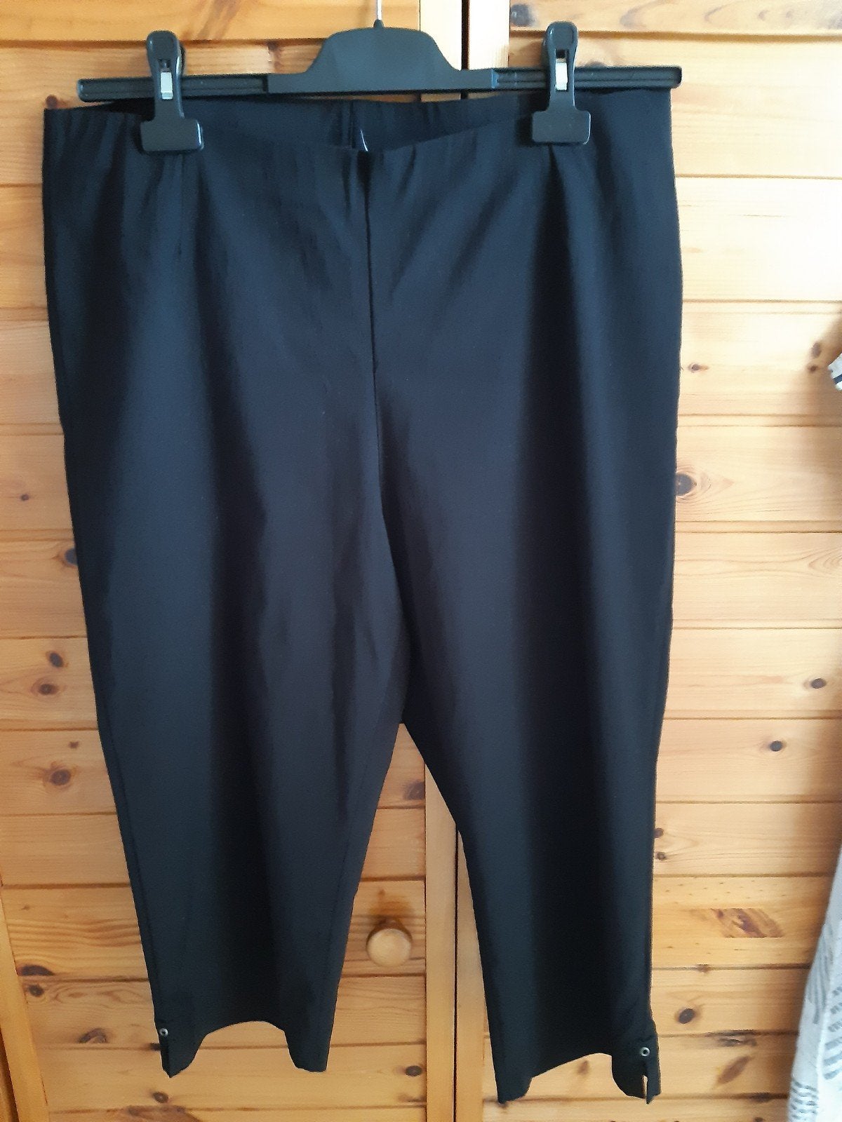 DORIS STREICH 3/4 BROEK MAAT 46 ZWART IN PRIMA STAAT, Ophalen of Verzenden, Zo goed als nieuw, Blauw, Broek of Spijkerbroek