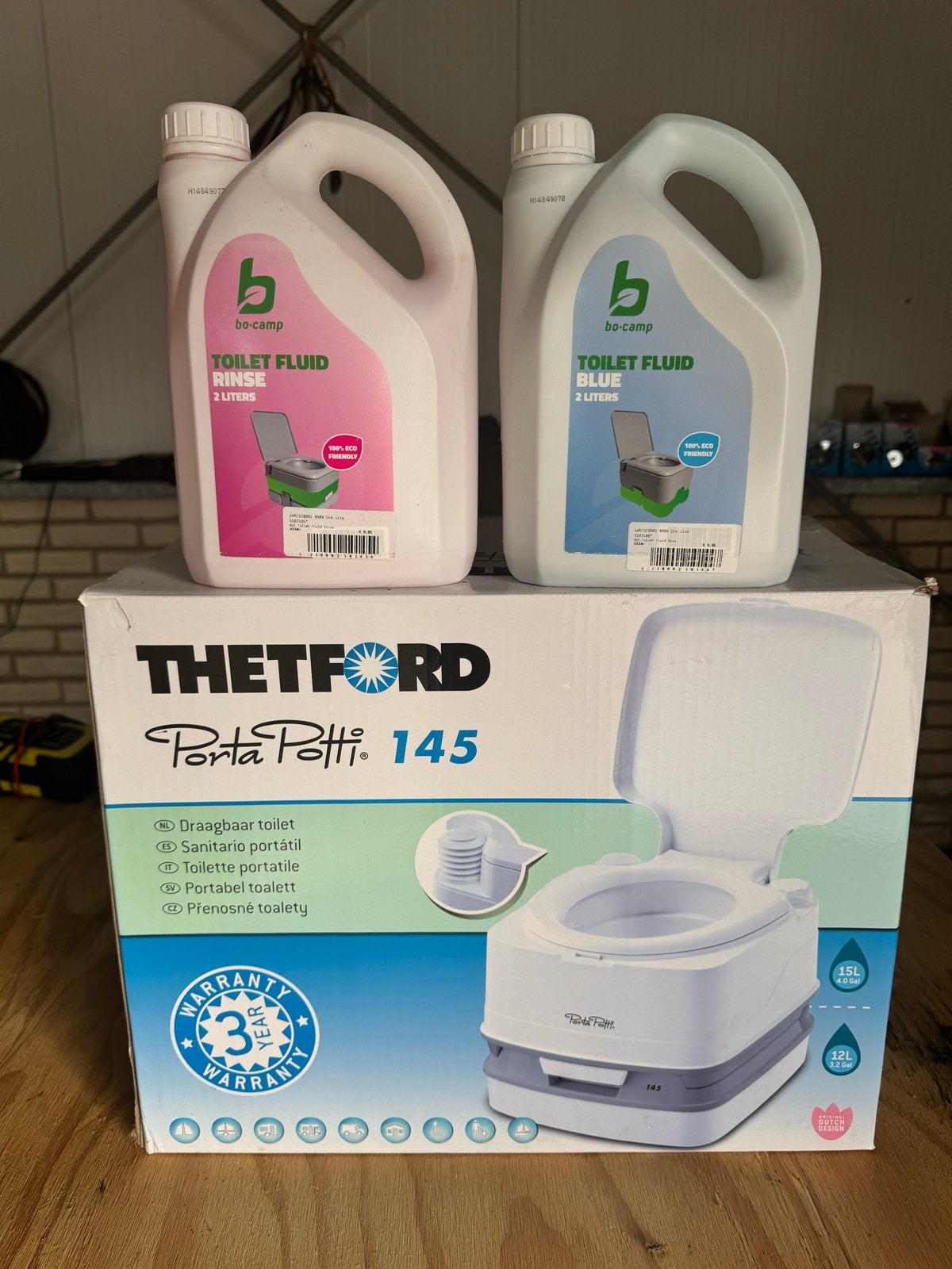 NIEUW! Thetford Porta Potti 145 + Bo-Camp toiletvloeistoffen, Ophalen of Verzenden, Nieuw