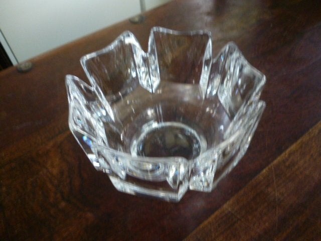 Orrefors zware kristallen kom Ø18x10 cm, Antiek en Kunst, Antiek | Glas en Kristal, Ophalen of Verzenden