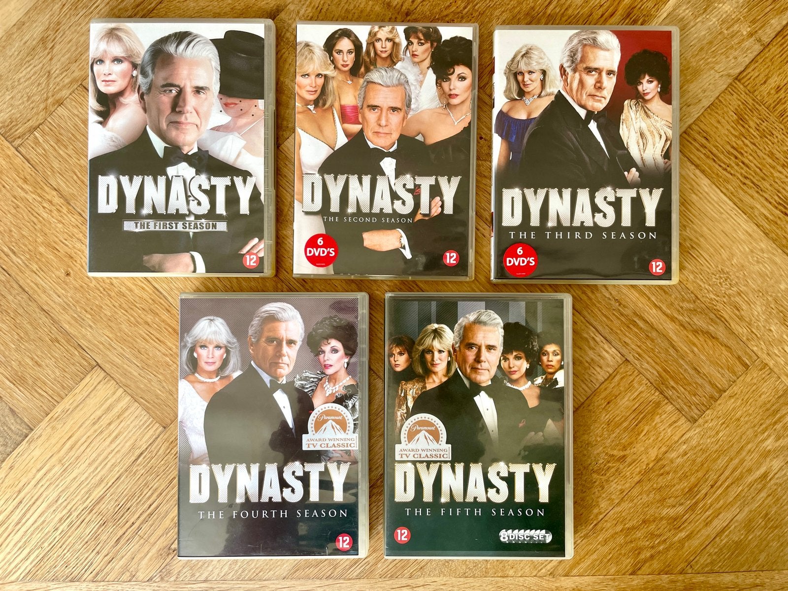 Dynasty - Seizoen 1 t/m 5 op DVD (nette staat, met NL), Engels, Nederlands, Drama, Ophalen of Verzenden