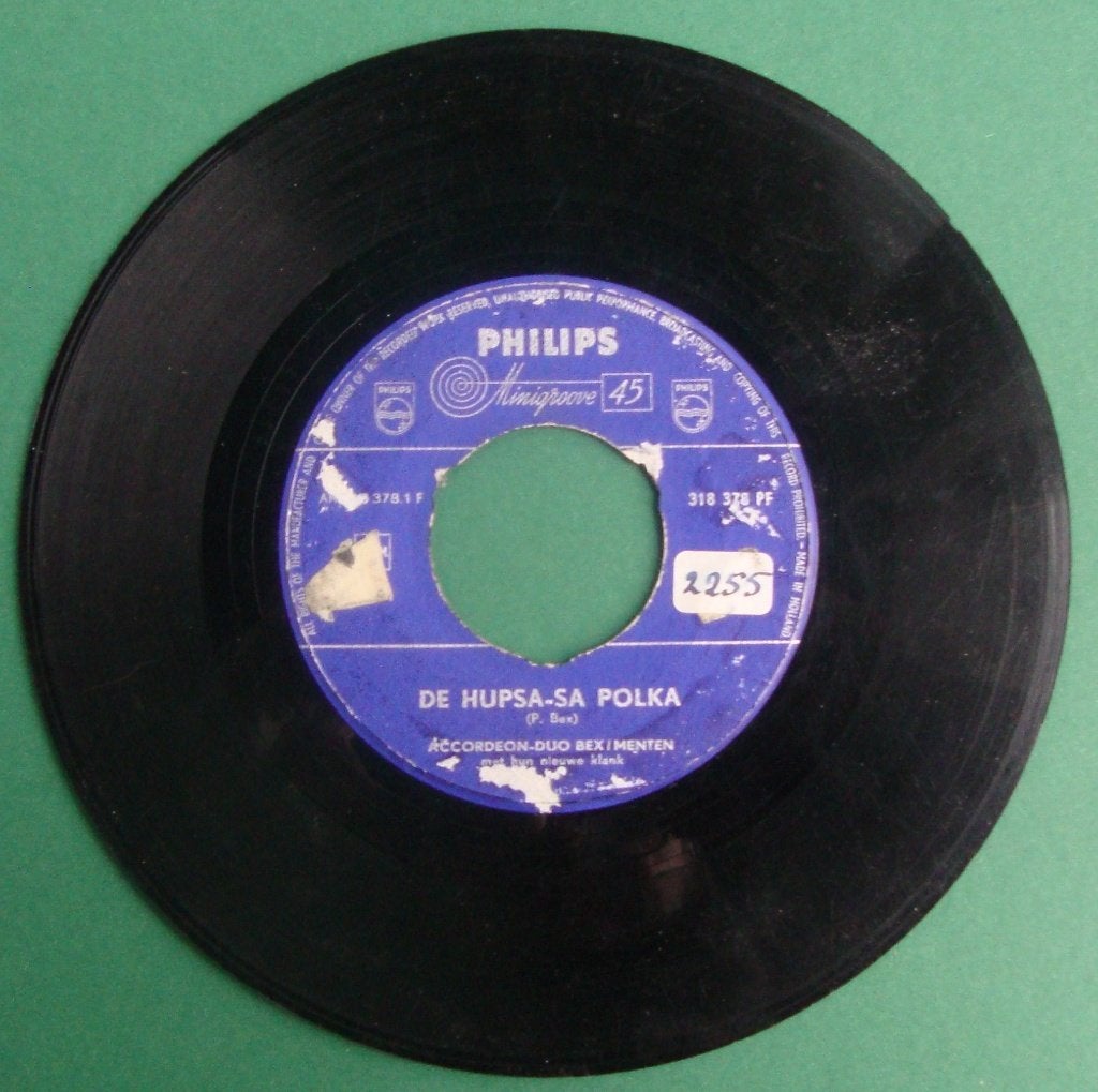 Accordeon-Duo Bex/Menten - De Hupsa-Sa Polka 7'' vinyl, Gebruikt, Overige genres, 7 inch, Ophalen of Verzenden