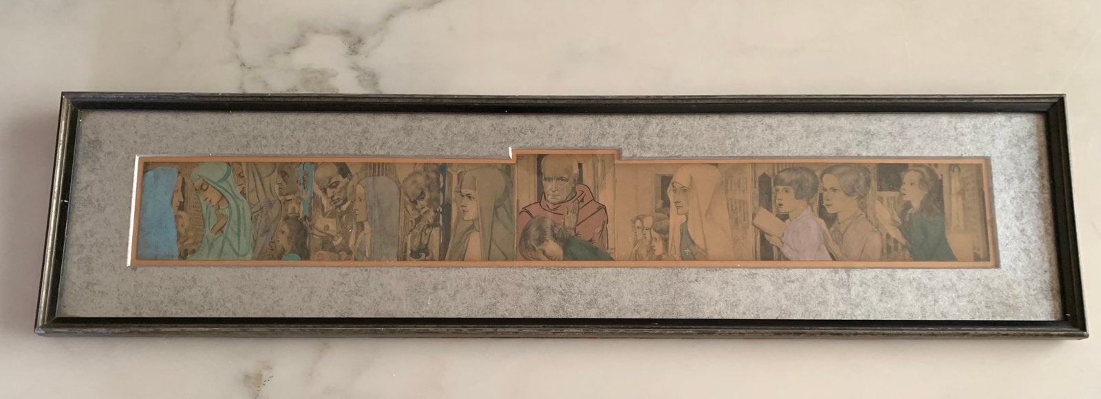 Ingelijste Jan Toorop prentjes op rij, Ophalen of Verzenden
