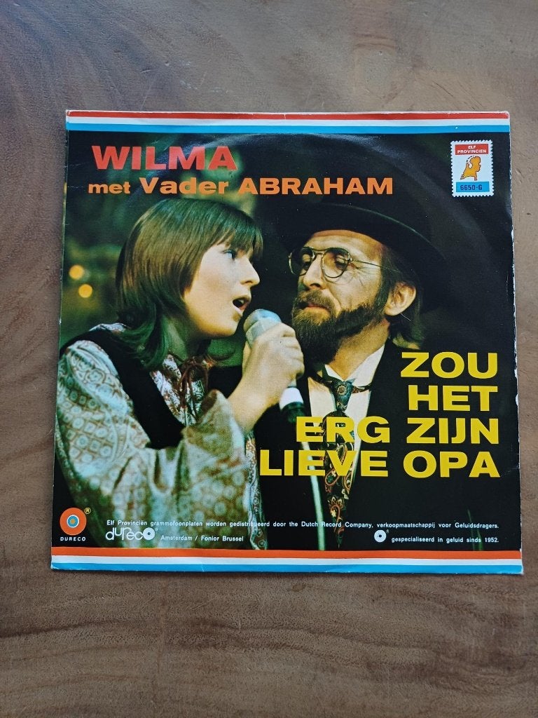 Wilma met Vader Abraham - Zou het erg zijn Lieve Opa -Single, Cd's en Dvd's, Gebruikt, 7 inch, Ophalen of Verzenden, EP