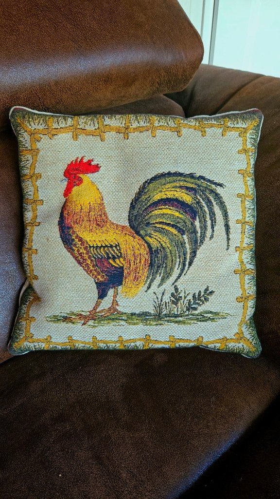 Geborduurd kussen 32x32 cm, Afneembare hoes, Meerkleurig, Vierkant, Ophalen of Verzenden