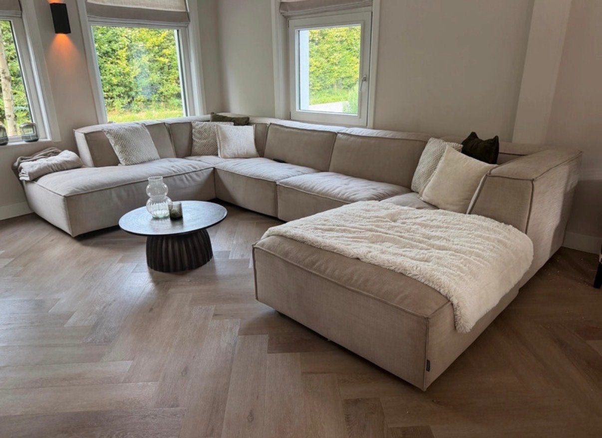 Lifestyle Hockerbank - Comfortabel en Stijlvol, Ophalen, 125 cm of meer, Vierkant, 125 cm of meer