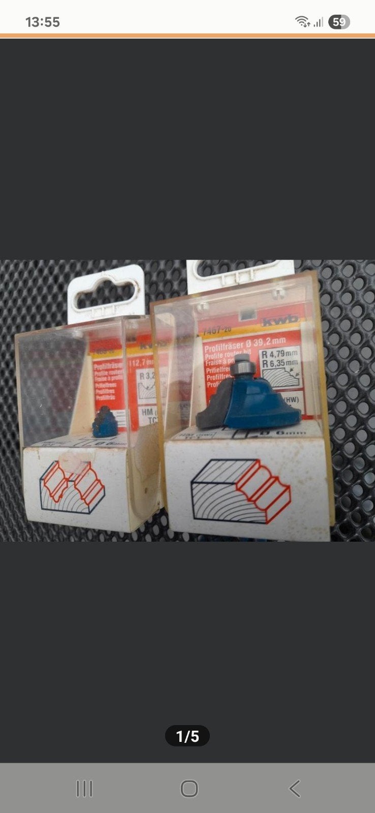 2 x bovenfrees voor hout  as 6 mm, Ophalen of Verzenden, Nieuw, Elektrisch, Bovenfrees