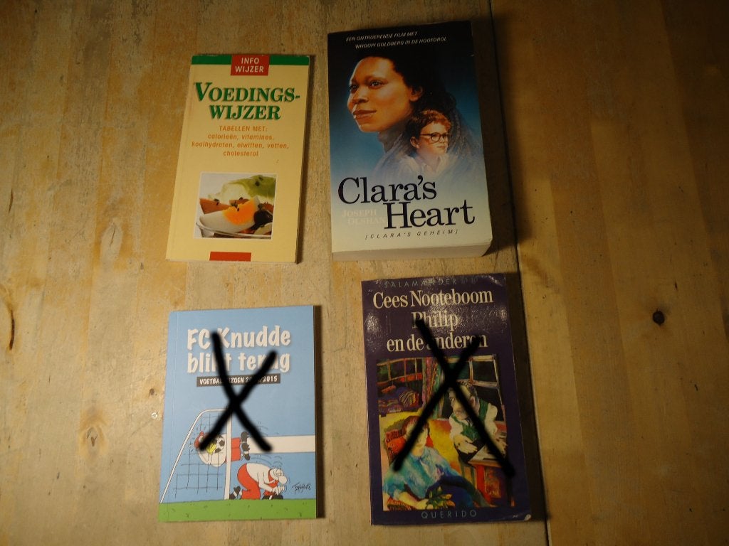 Nog 2 boeken: Voedingswijzer en Clara's Geheim (Heart) (F), Ophalen of Verzenden, Gelezen