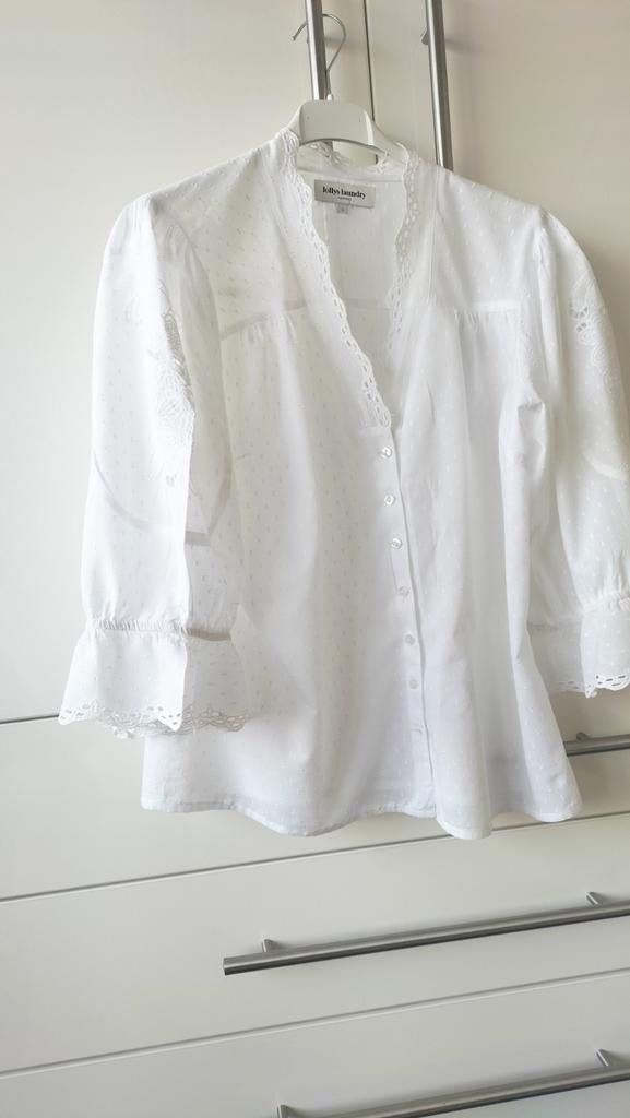 Mooie Blouse.Wit Broderie.Mt L.Merk: Lollys Laundry, Kleding | Dames, Ophalen of Verzenden, Zo goed als nieuw, Wit