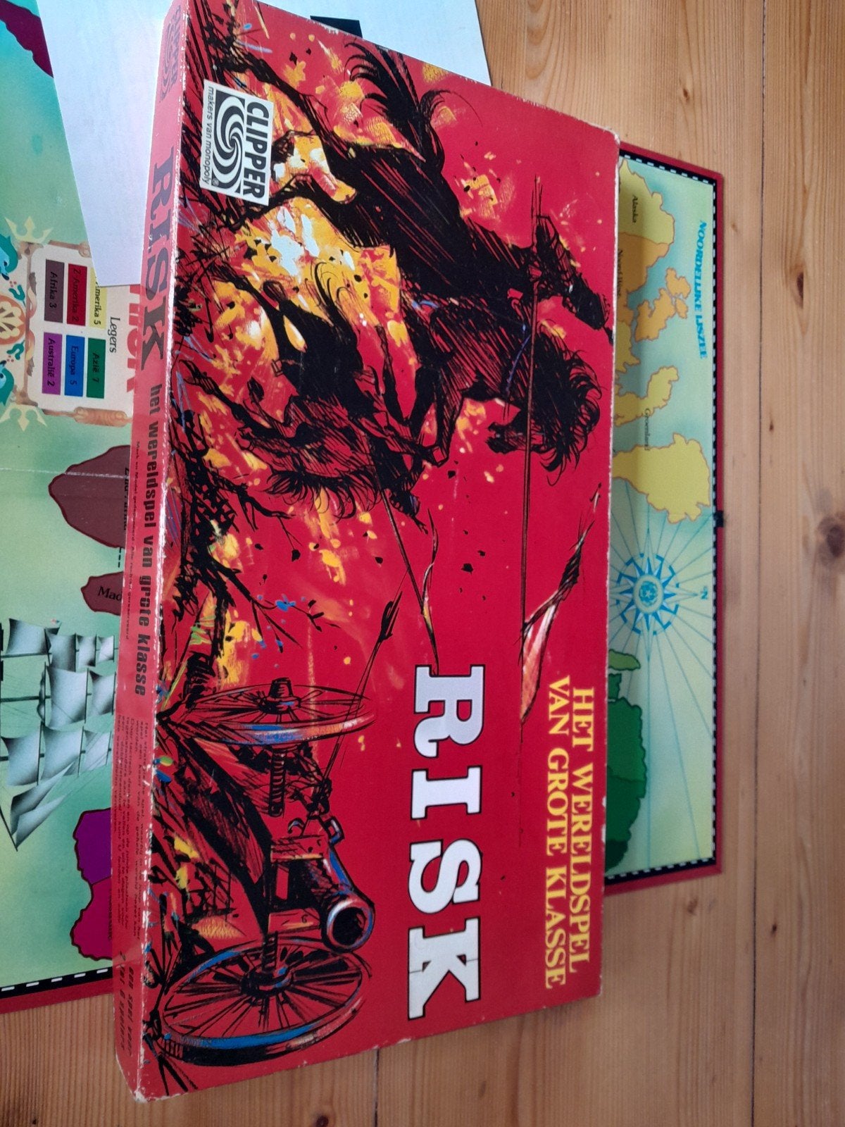 rode risk blauwe binnenkant compleet in goede staat, Ophalen of Verzenden, Zo goed als nieuw