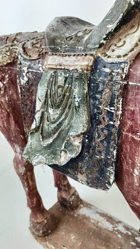 prachtig antiek houten Tang Dynasty Horse beeld, Antiek en Kunst, Ophalen of Verzenden