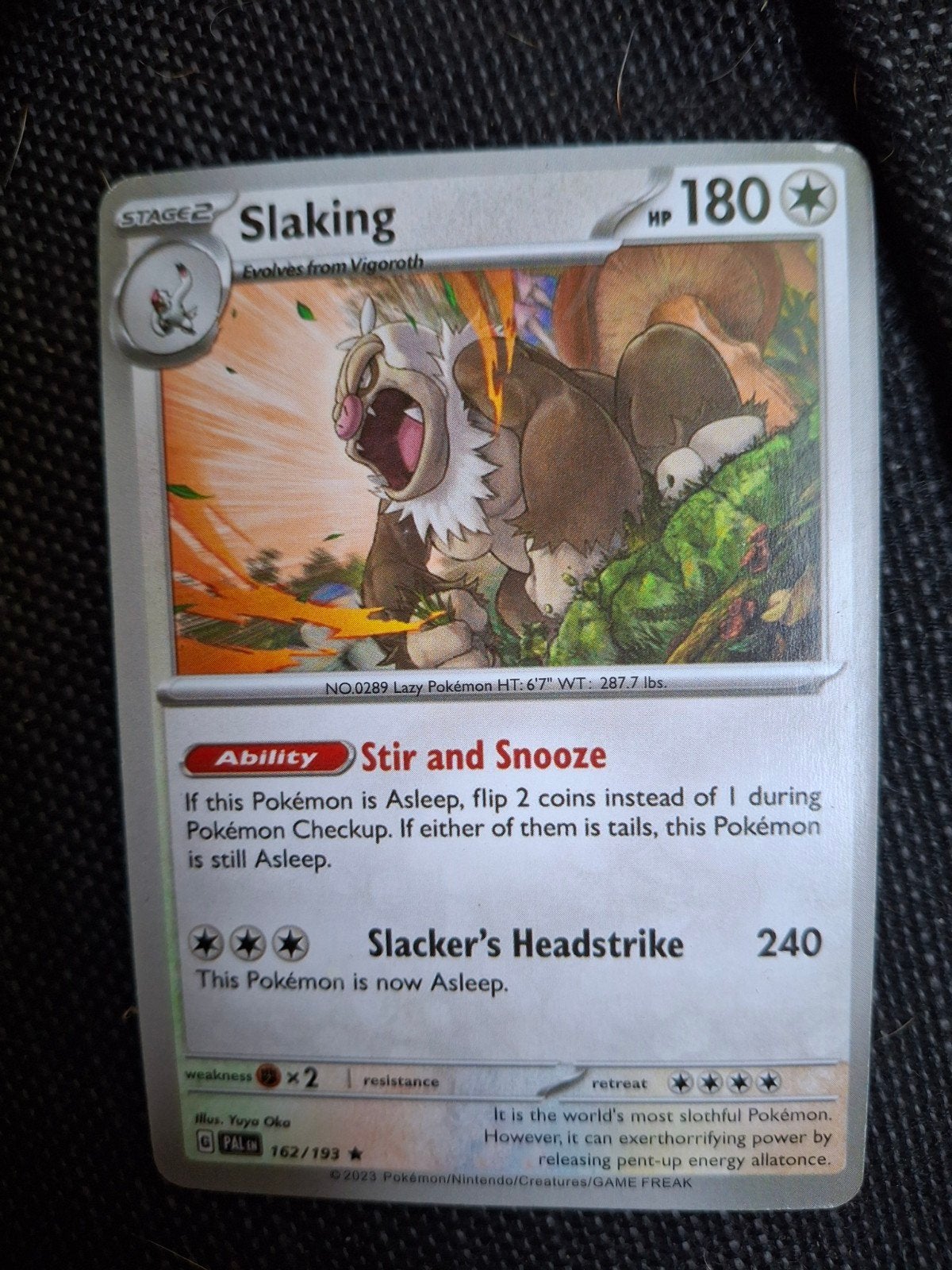 Pokémon Kaart: Slaking 162/193 (2023), Ophalen of Verzenden, Gebruikt, Losse kaart