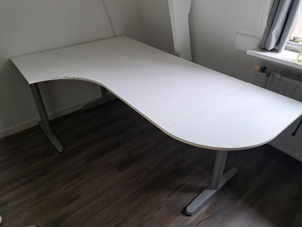 IKEA Galant Hoekbureau, Huis en Inrichting, Bureaus, Ophalen, Gebruikt, 120 cm, Hoekbureau