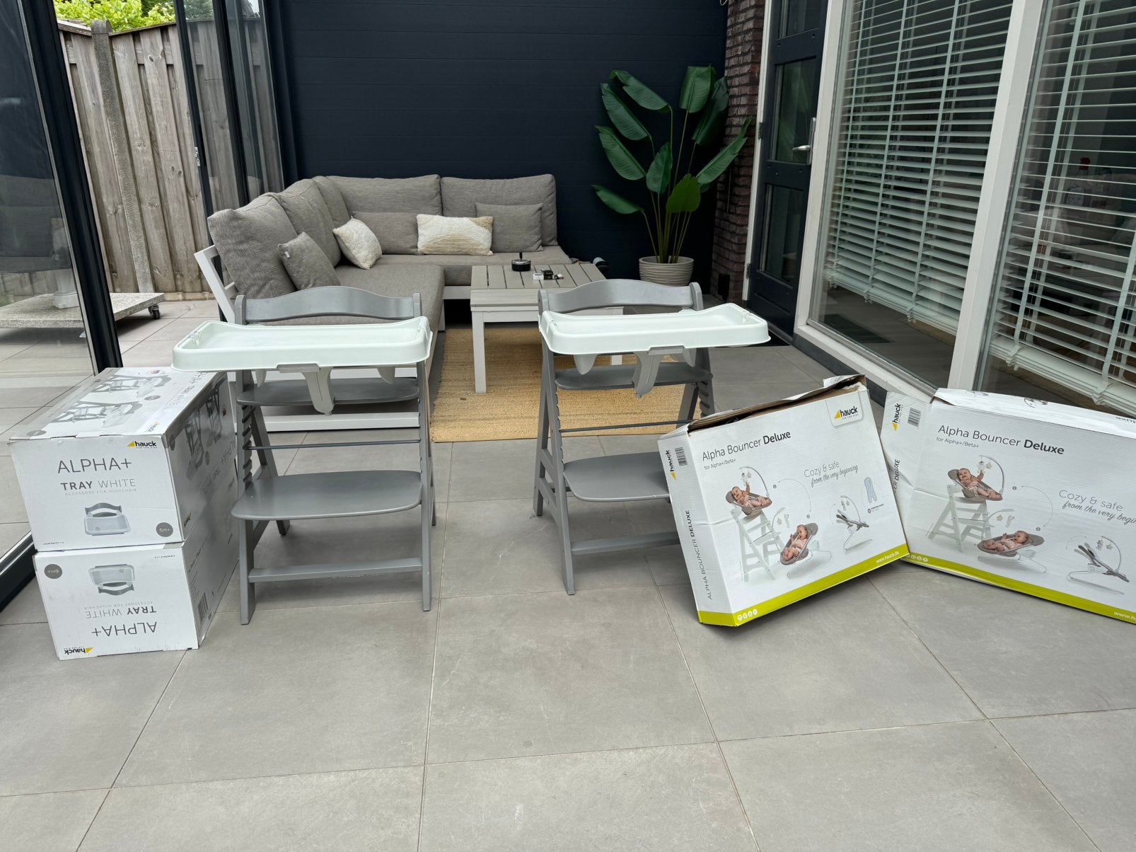 Hauck Alpha+ Kinderstoel – Grijs, Kinderen en Baby's, Kinderstoelen, Ophalen of Verzenden, Gebruikt, Meegroeistoel