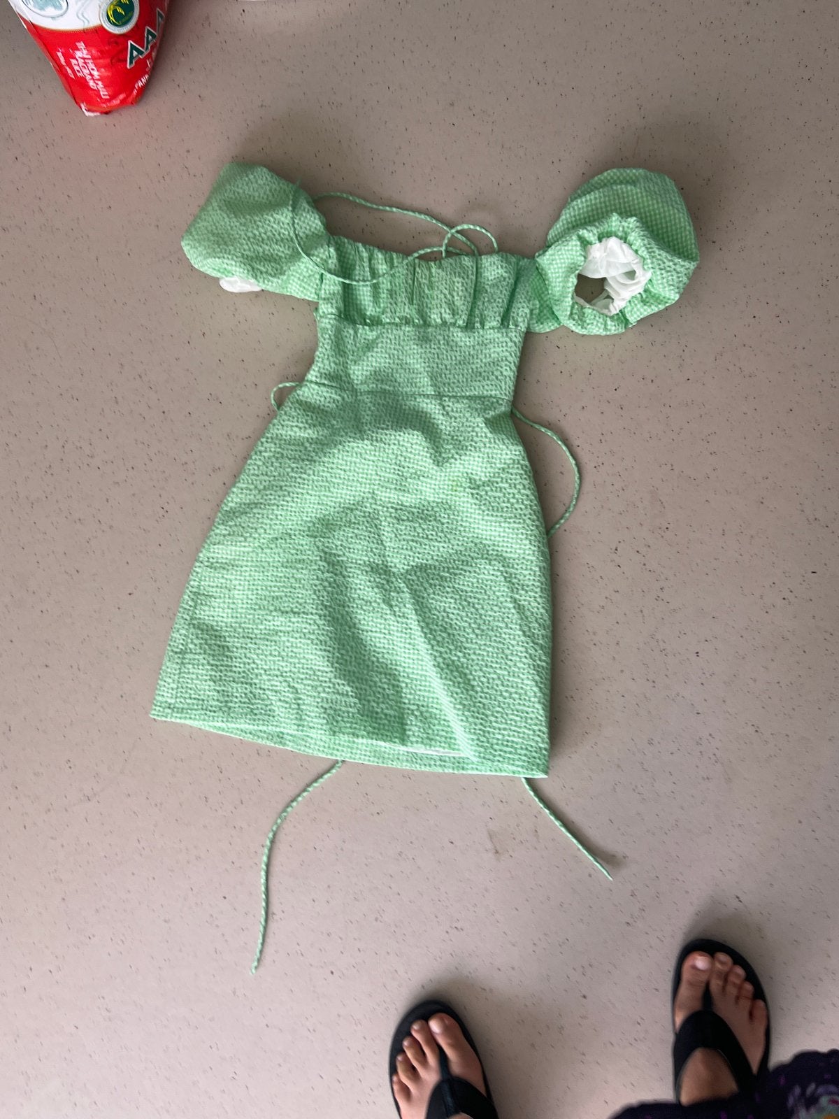 Zara groene gingham crop top set | maat XS, Ophalen of Verzenden