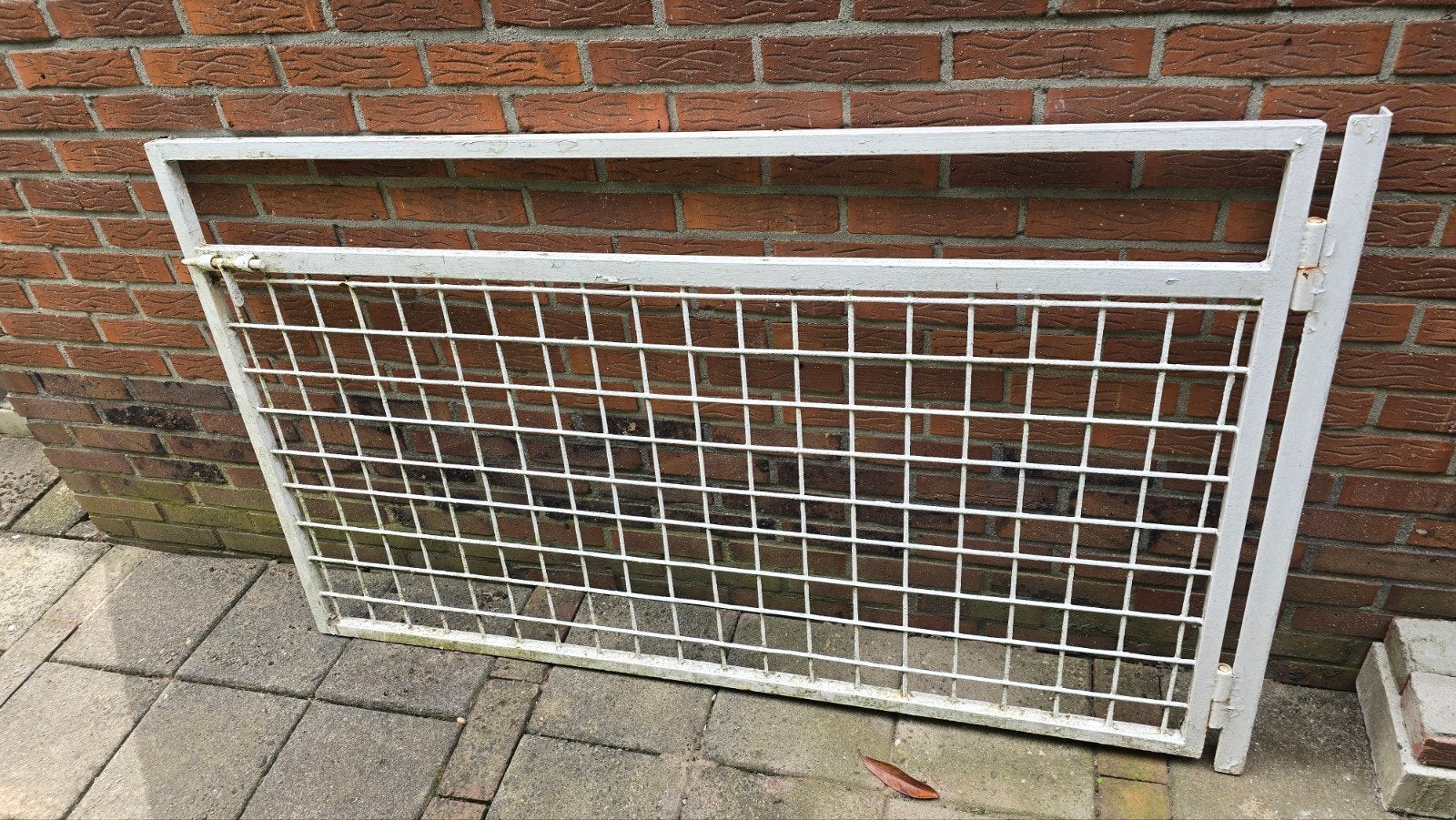 Wit metalen tuin poort, Tuin en Terras, Tuinpoorten, Ophalen, Gebruikt, 150 tot 200 cm, Minder dan 100 cm
