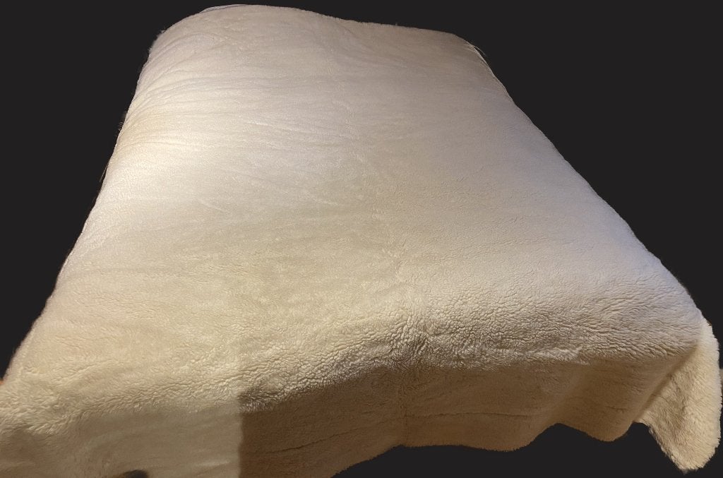 Merino wollen deken kasjmier zuivere scheerwol, Beige, Ademend, Tweepersoons, Ophalen of Verzenden