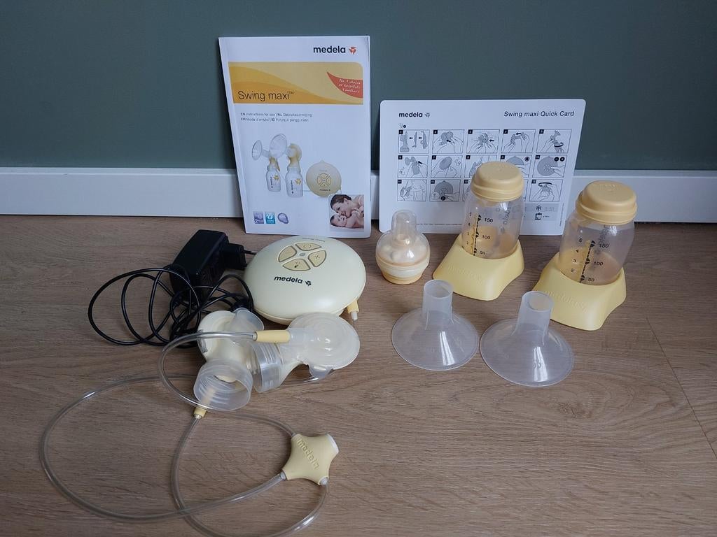 Medela Swing Maxi Dubbele Borstkolf met toebehoren, Ophalen of Verzenden, Gebruikt, Borstkolf