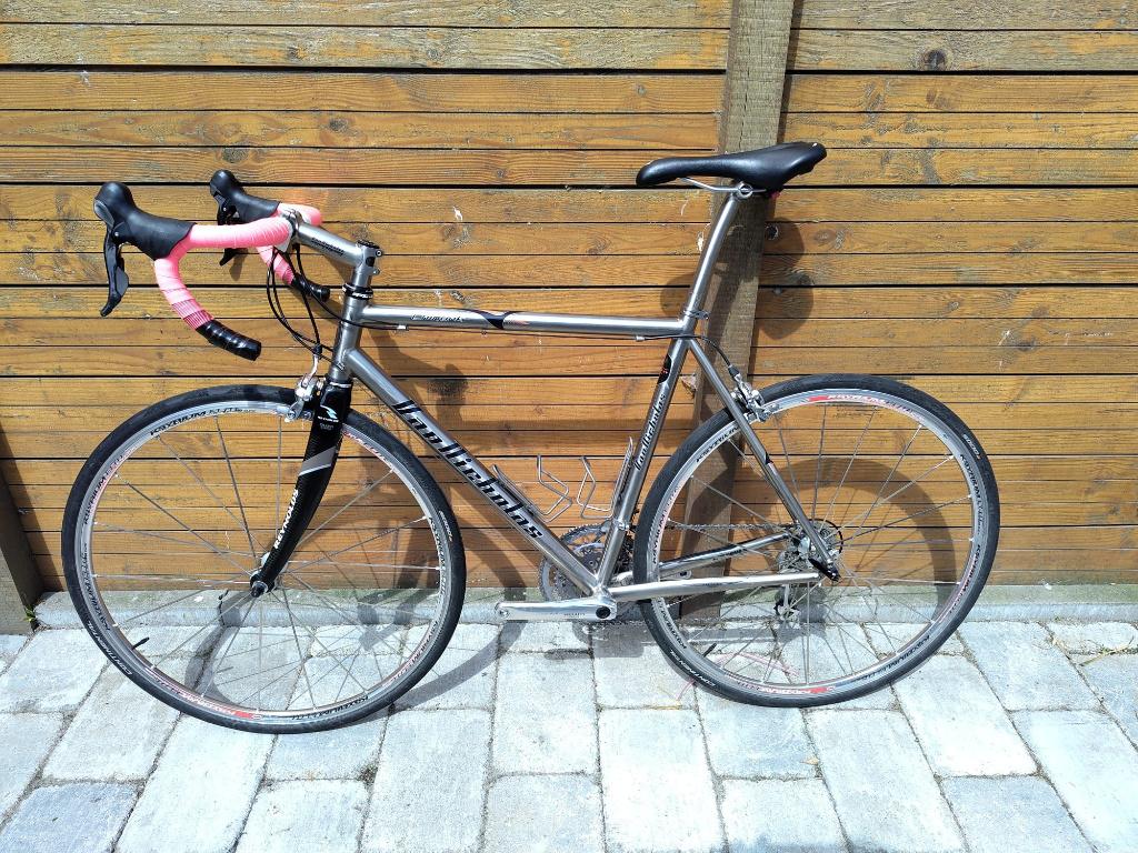 VanNicholas Chinook titanium racefiets maat 54, 28 inch, Velgrem, Zo goed als nieuw, Meer dan 20 versnellingen