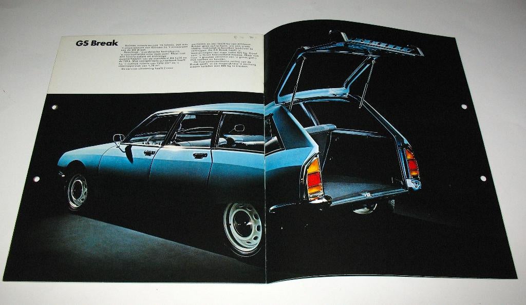 Autofolder Citroen GS 1220 berline break 1972 citroën, Ophalen of Verzenden, Gelezen, Citroën