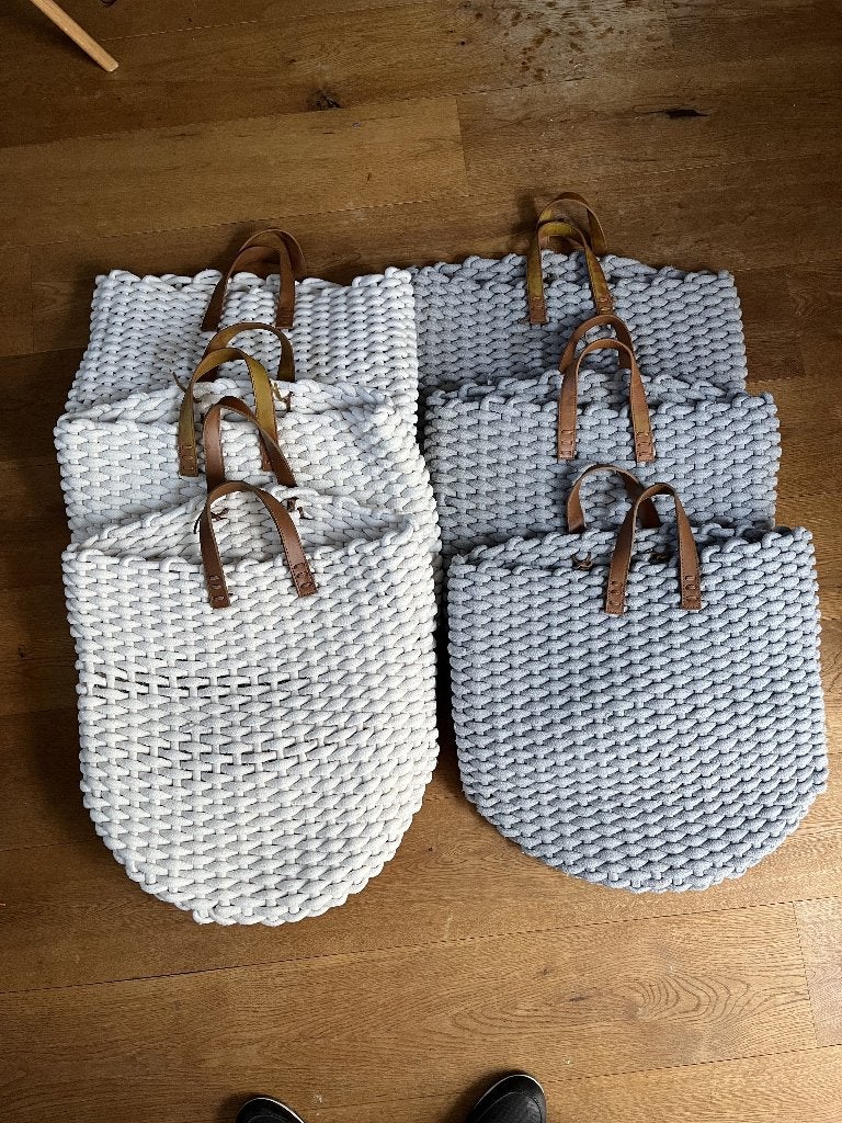 Aquanova Rudon Wasmanden Grijs en Beige - 45 L, Gebruikt, Ophalen of Verzenden, Wasmand, Overige merken