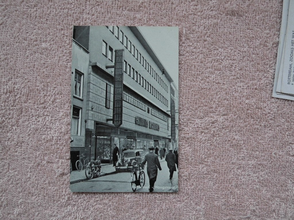 Oude ansichtkaart Hoogstraat Rotterdam Galeries Modernes, Ophalen of Verzenden, 1920 tot 1940, Gelopen, Zuid-Holland