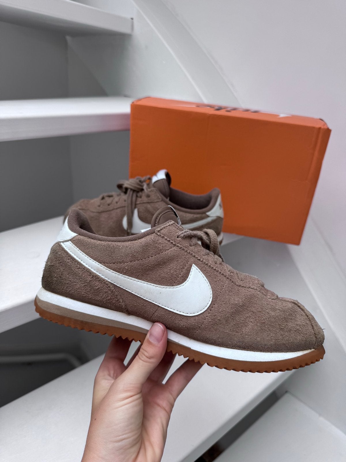 Nike Cortez VNTG Sneakers - Bruin Suède, Maat 39, Bruin, Ophalen of Verzenden, Sneakers of Gympen, Zo goed als nieuw