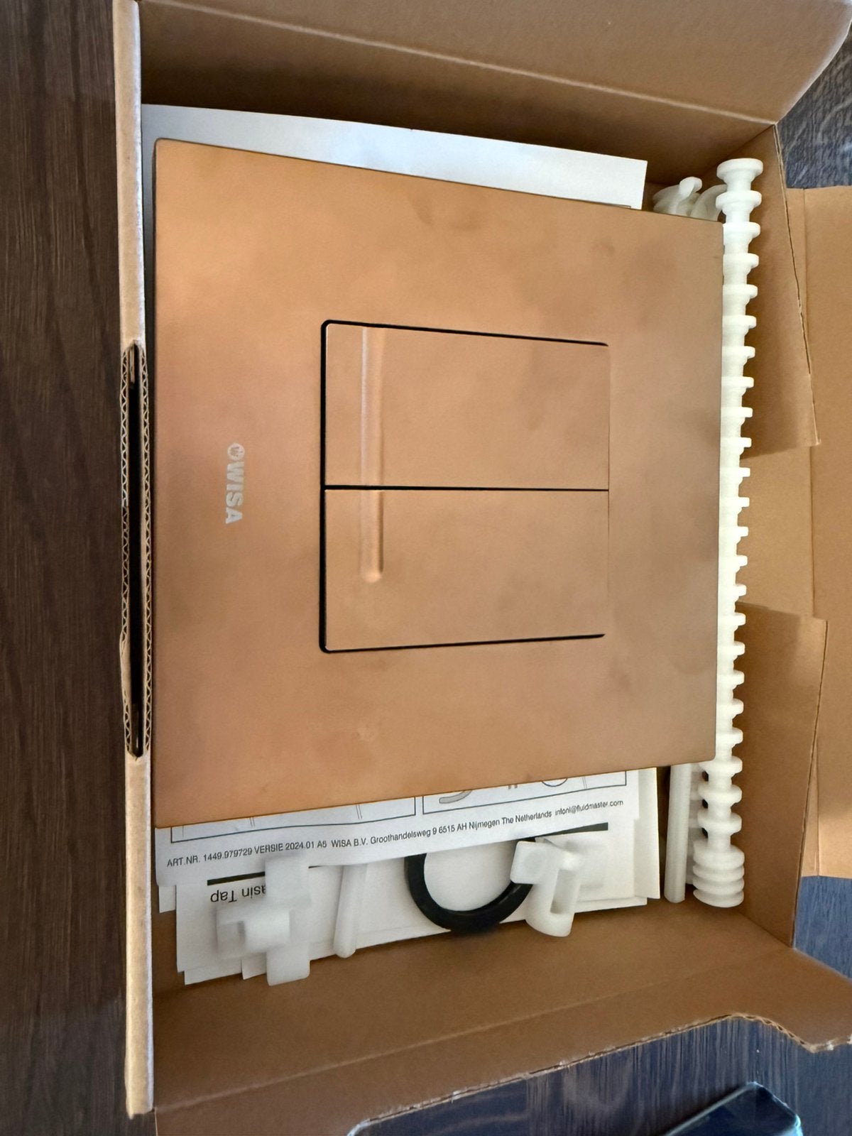 Wisa XS bedieningspaneel mat koper dual flush, Ophalen, Zo goed als nieuw, Koper, Toilet