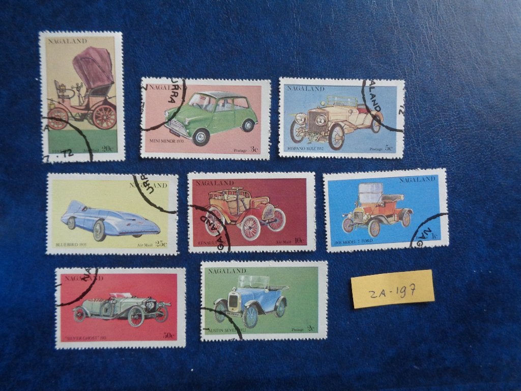 nagaland / india - auto's 1972 (za-197), Ophalen of Verzenden, Gestempeld, Centraal-Azië