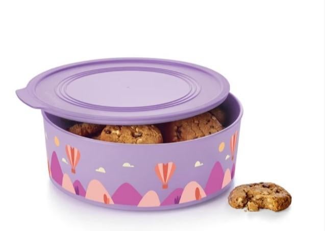 Tupperware koektrommel, Ophalen of Verzenden, Nieuw, Paars, Bus of Trommel