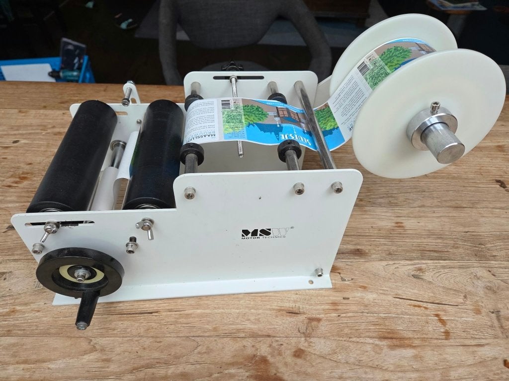 etiketteer machine / labeler voor hobby brouwers, Ophalen, Gebruikt