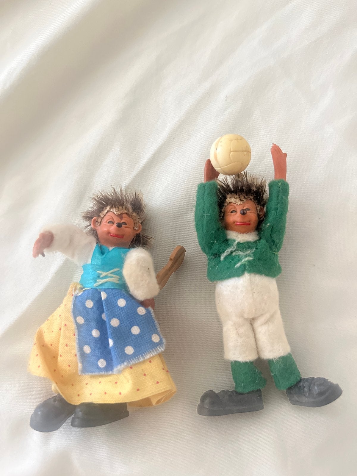 Vintage Egel Poppen - Set van 2, Verzamelen, Ophalen of Verzenden, Gebruikt