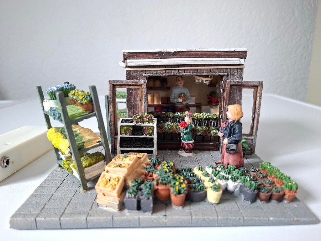Kerst Bloemenstal / Kraam Kerstfiguren, Diversen, Kerst, Ophalen, Gebruikt