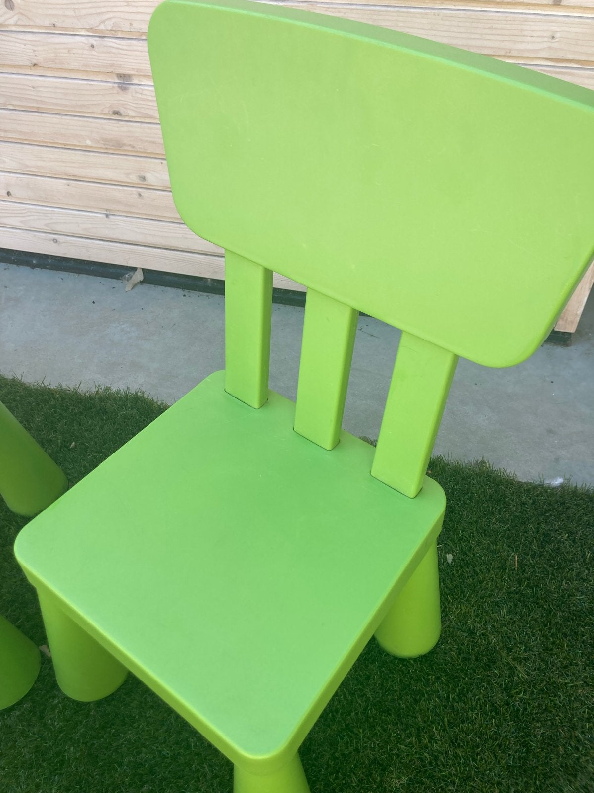 Ikea Mammut kinderstoelen en krukje, groen, Ophalen, Gebruikt, Tafel(s) en Stoel(en)