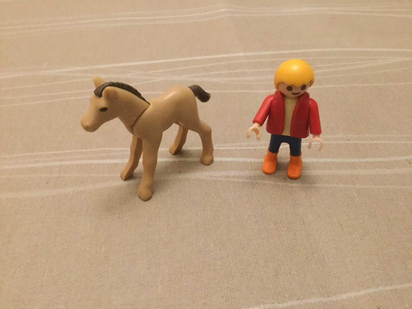 Playmobil jongen met veulen., Ophalen of Verzenden, Zo goed als nieuw