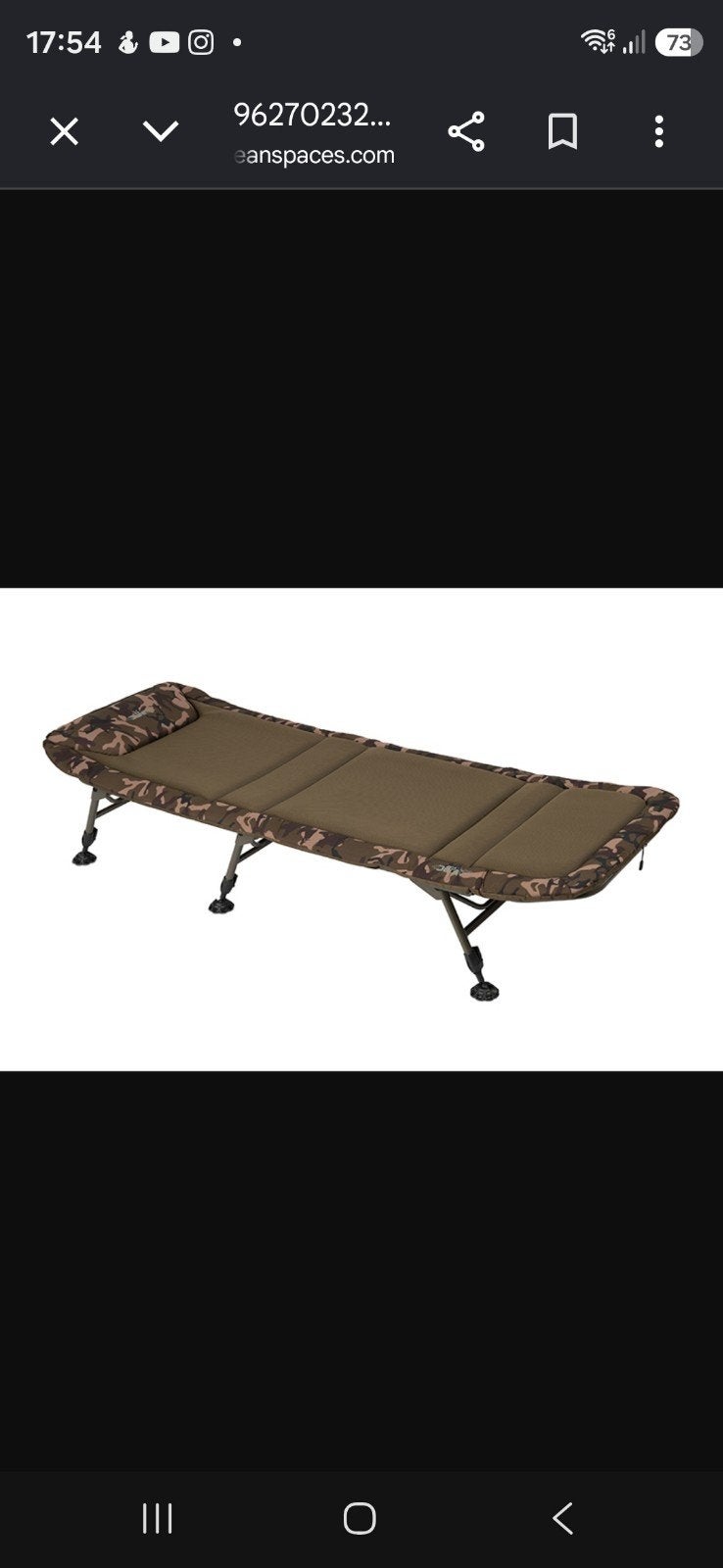 vis stretcher bedchair fox duralite plus 3 s slaapzak, Ophalen, Zo goed als nieuw, Overige typen