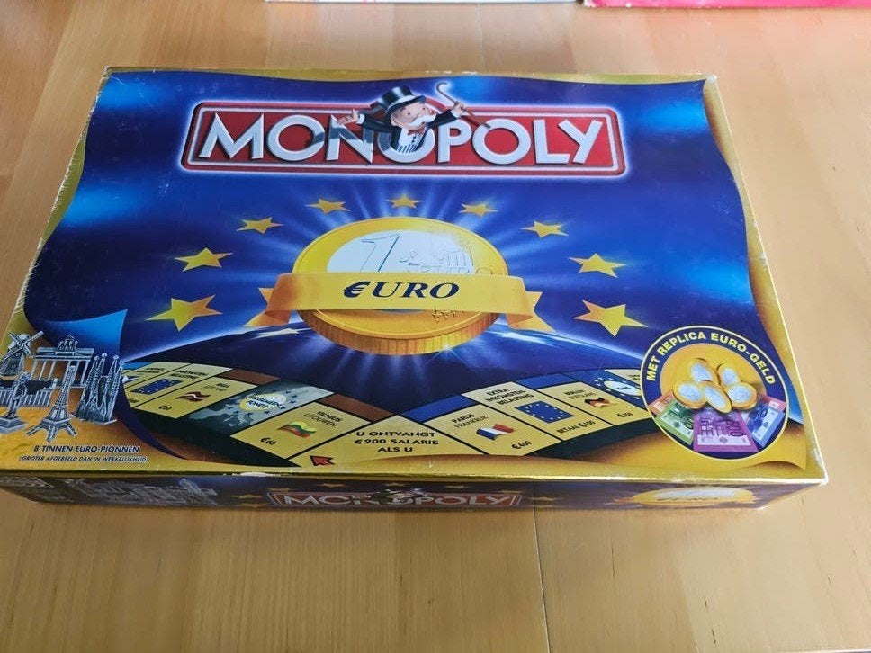 Monopoly Euro Editie Bordspel - Compleet en gebruikt, Een of twee spelers, Ophalen of Verzenden, Gebruikt, Parker Brothers