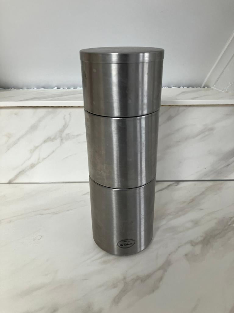 Ikea stapelbox roestvrij staal, Gebruikt, IKEA, Ophalen of Verzenden, Voorraadpot