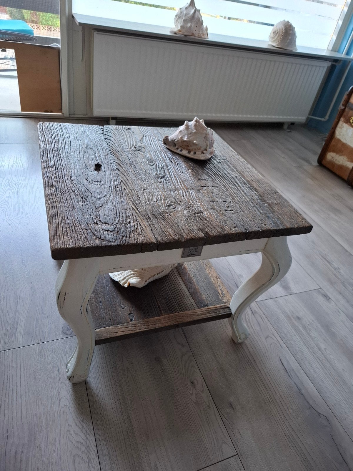 Riviera maison driftwood bijzettafel salontafel, Ophalen, Vierkant, 50 tot 100 cm, 50 tot 100 cm