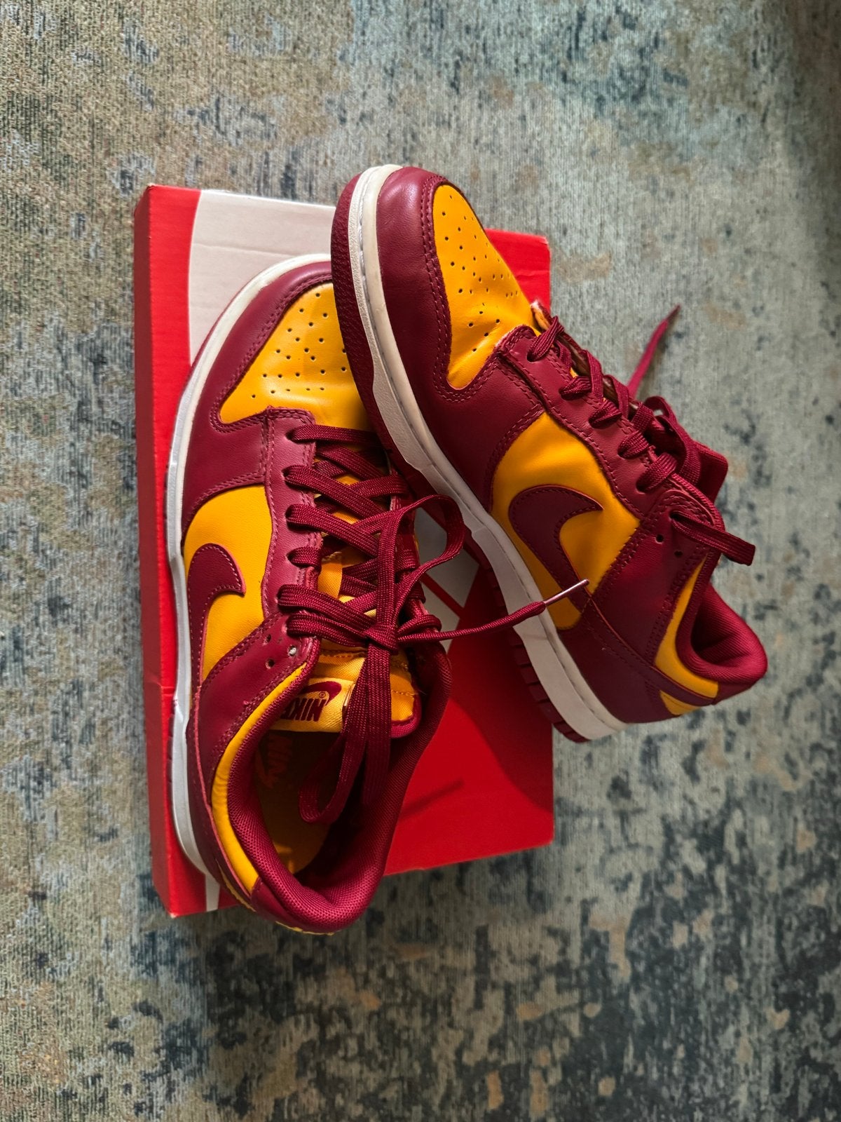Nike Dunk Low 'University Red' sneakers, Kleding | Dames, Ophalen of Verzenden, Zo goed als nieuw, Rood, Sneakers of Gympen