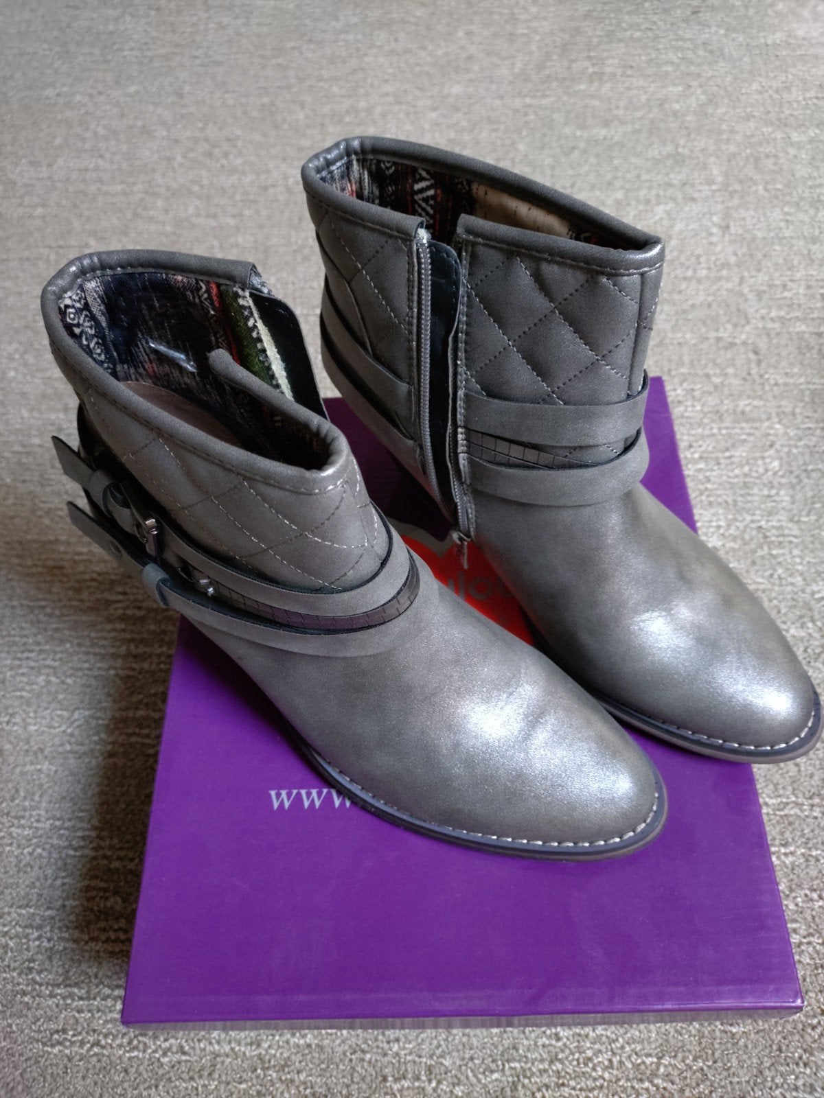 Fabulous Fabs Enkellaarzen - Donkergrijs, Maat 38, Kleding | Dames, Lage of Enkellaarzen, Ophalen of Verzenden, Zo goed als nieuw