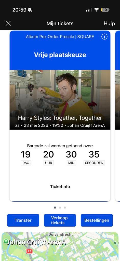 Harry Styles tickets Square staanplaatsen, Twee personen, Ticket of Toegangskaart