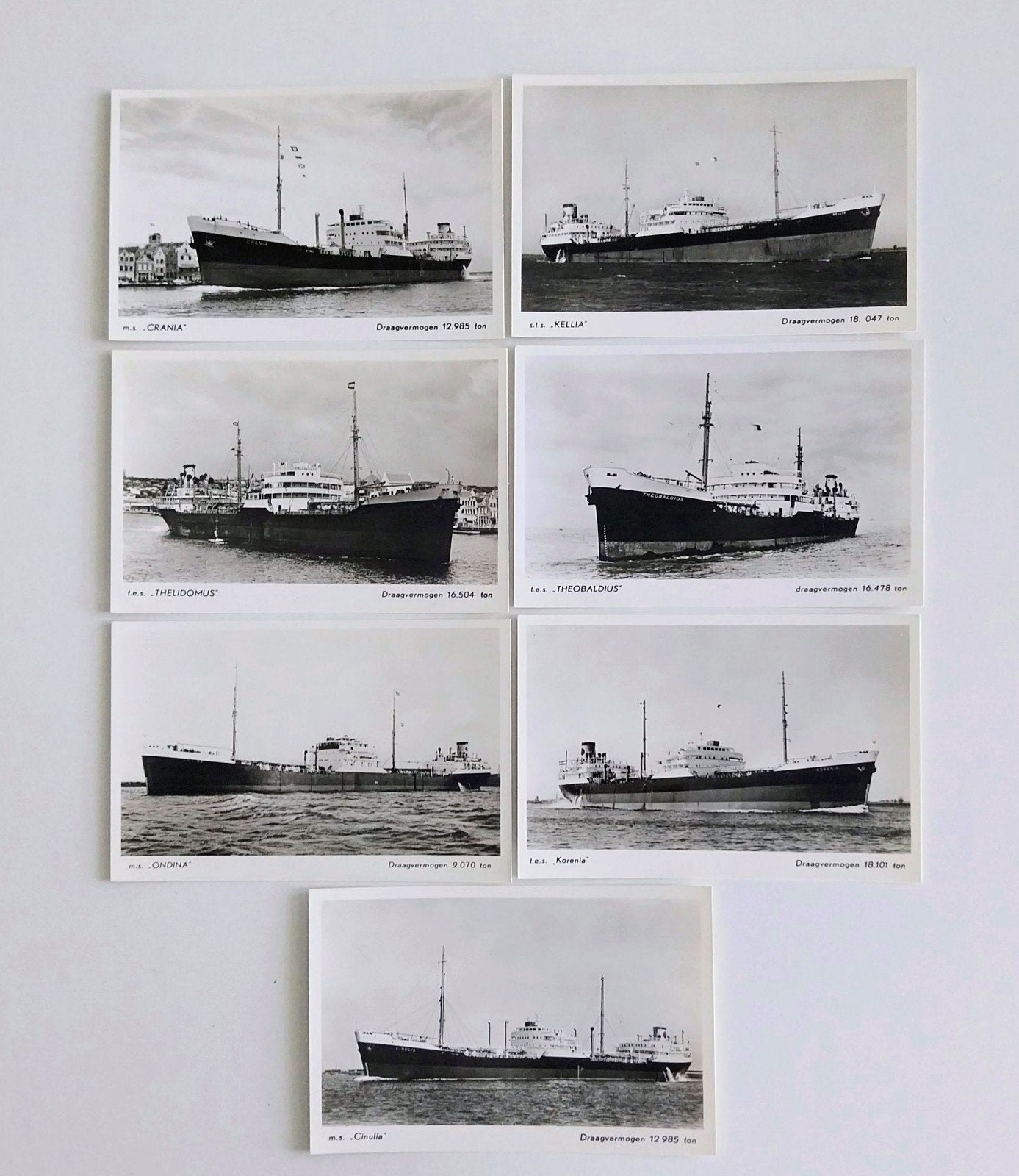 13 Ansichtkaarten van Shell Tankers N.V., Verzamelen, Scheepvaart, Ophalen of Verzenden, Zo goed als nieuw, Kaart, Foto of Prent