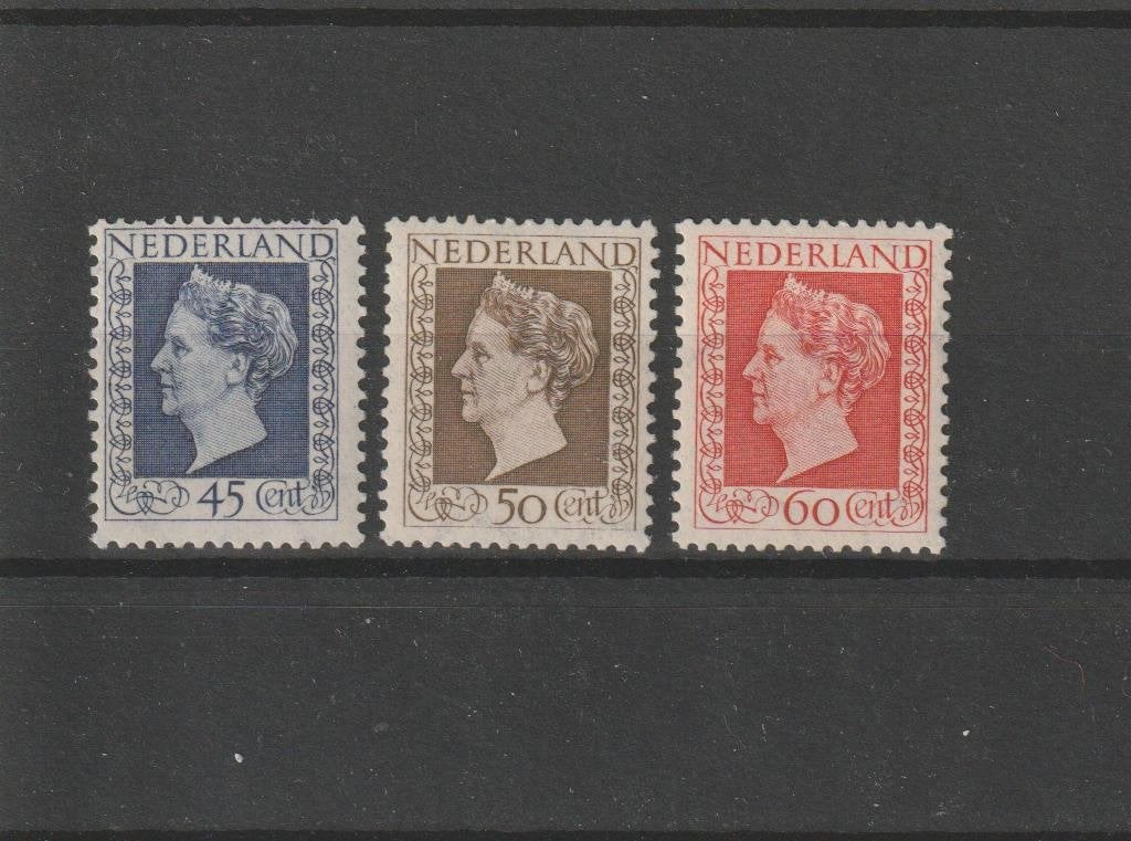 Nederland 1946, NVPH 487 t/m 489, Postfris., Postzegels en Munten, Verzenden, Na 1940, Postfris