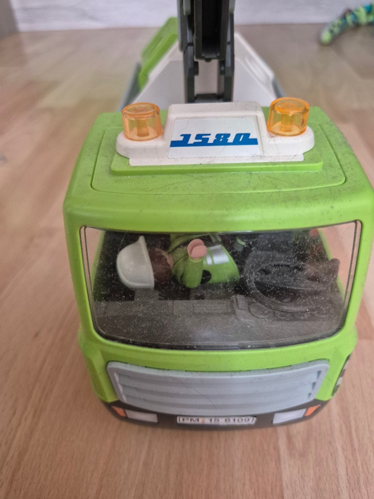 Playmobil vuilniswagen met kraan en containers, Ophalen, Gebruikt