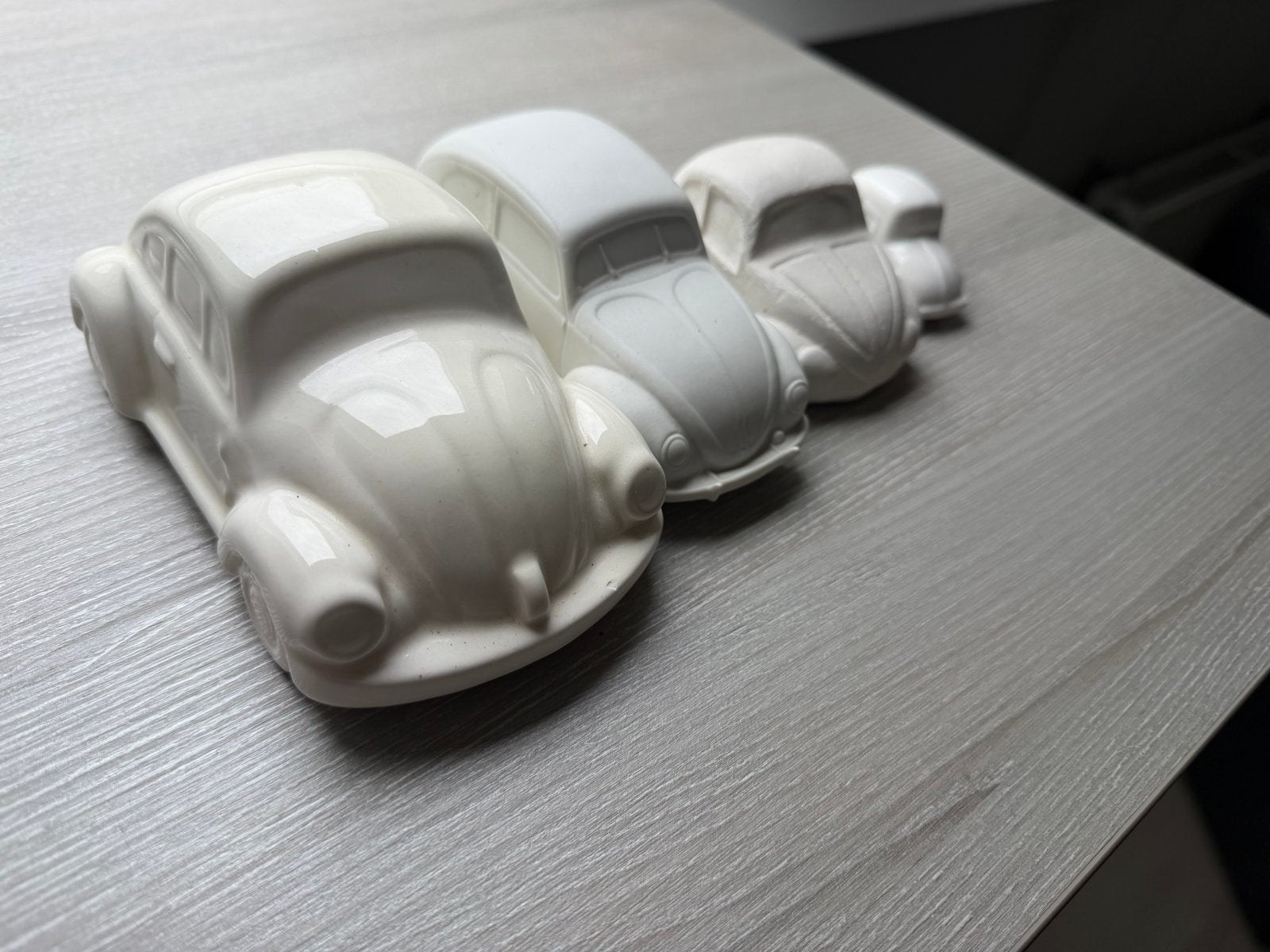 Set van 4 (witte) Volkswagen Kever decoratie beeldjes, Ophalen of Verzenden, Zo goed als nieuw, Auto's